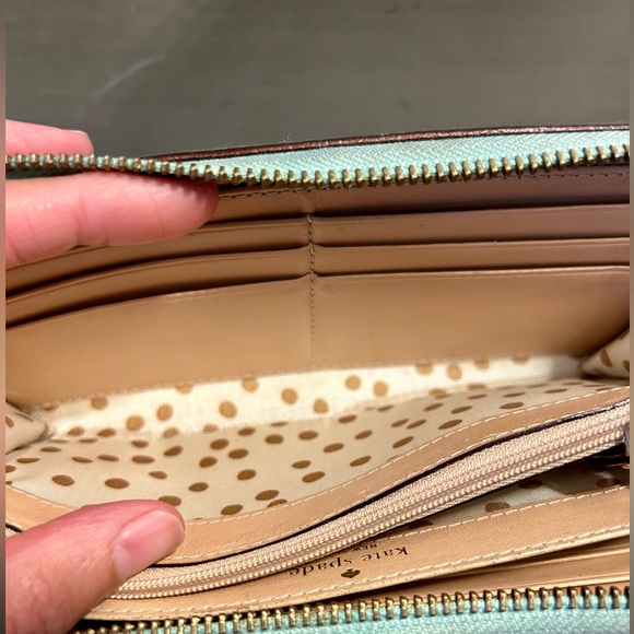 Kate Spade Turquoise Wellesley Neda Wallet Zip Around Cardholder Clutch - Picture 5 of 16